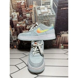 Youth Grade-School Boy Nike Air Force 1 (GS) Blue / Lemon Size 6